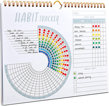 Lamare Habit Tracker - Inspirational Habit Tracking Journal with Spiral Binding