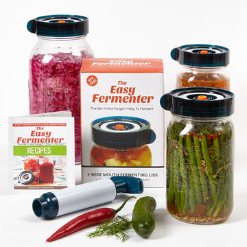 Wide Mouth Lid Kit: Simplified Fermenting In Jars, Set of 4