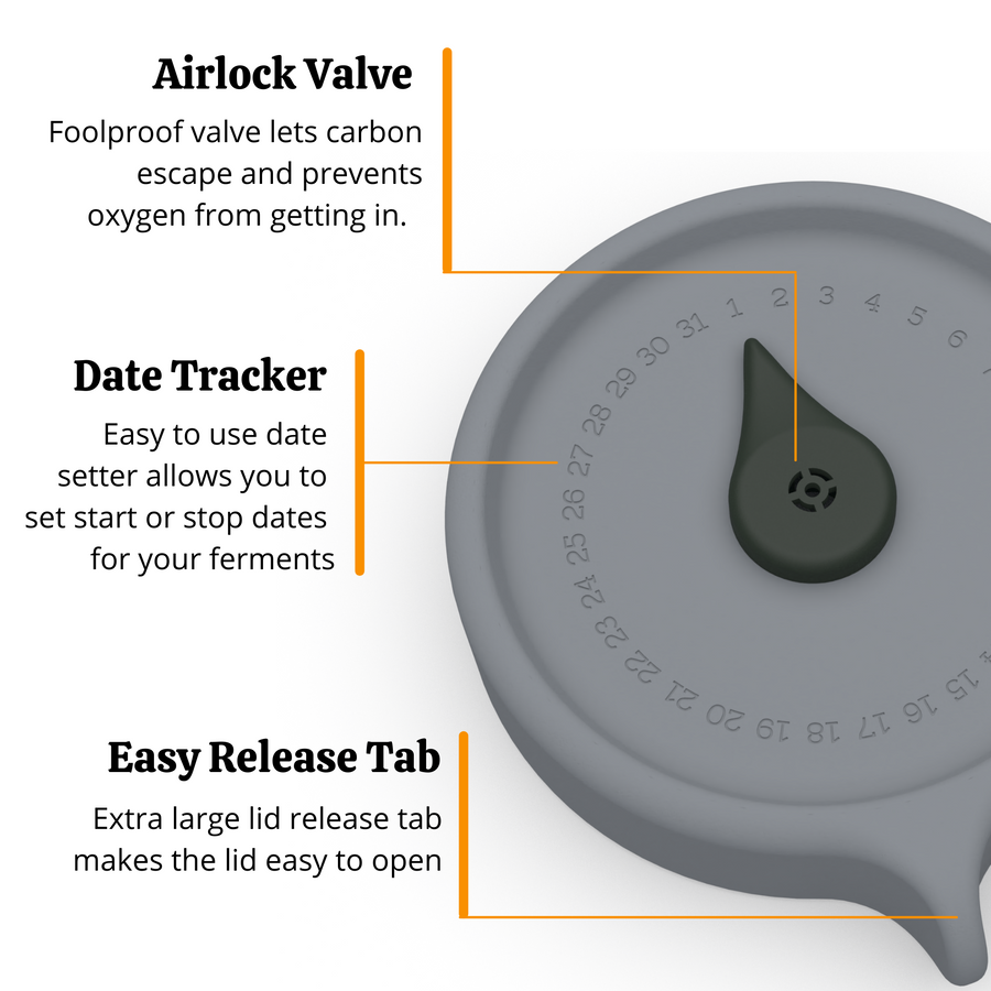 Wide Mouth Fermentation Lids, Comfortable and Easy to Use, Pack of 4