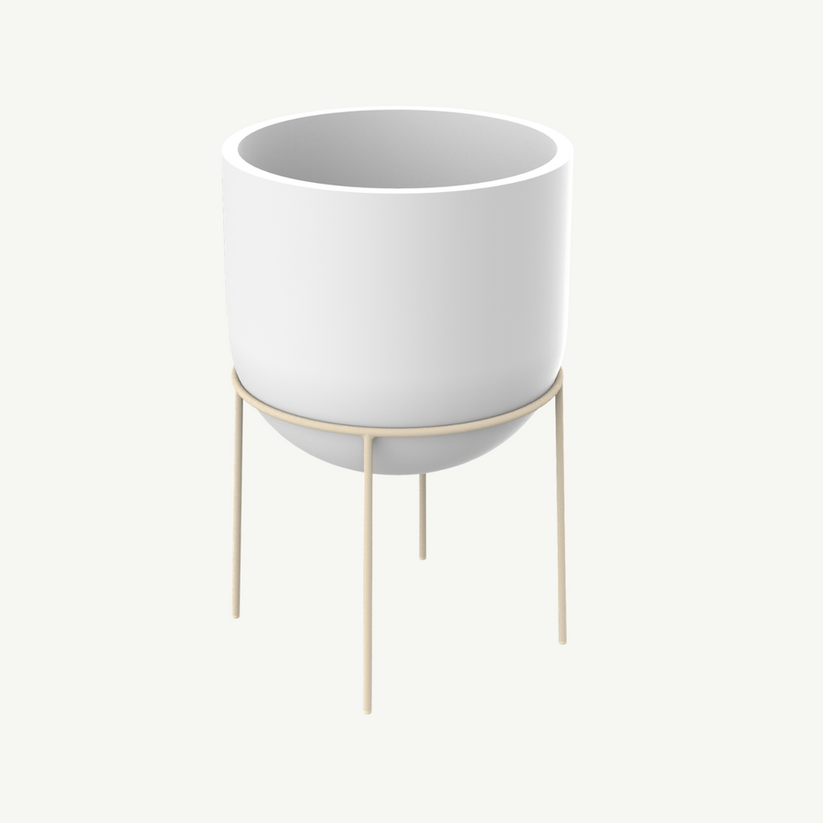 white plastic plant stand Plant Stand & Pot – Make Good