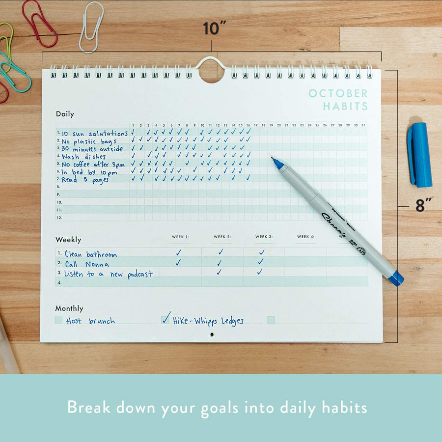 Free Period Press Habit Tracker Calendar & To Do List Planner