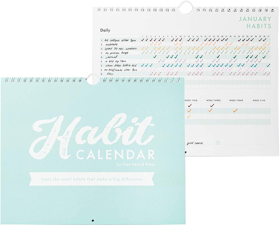 Free Period Press Habit Tracker Calendar & To Do List Planner