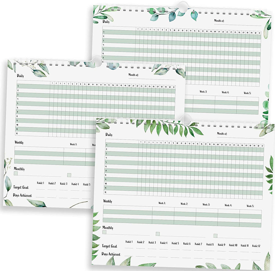 Simplified Greenery Habit Tracker Calendar