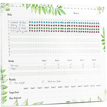 Simplified Greenery Habit Tracker Calendar