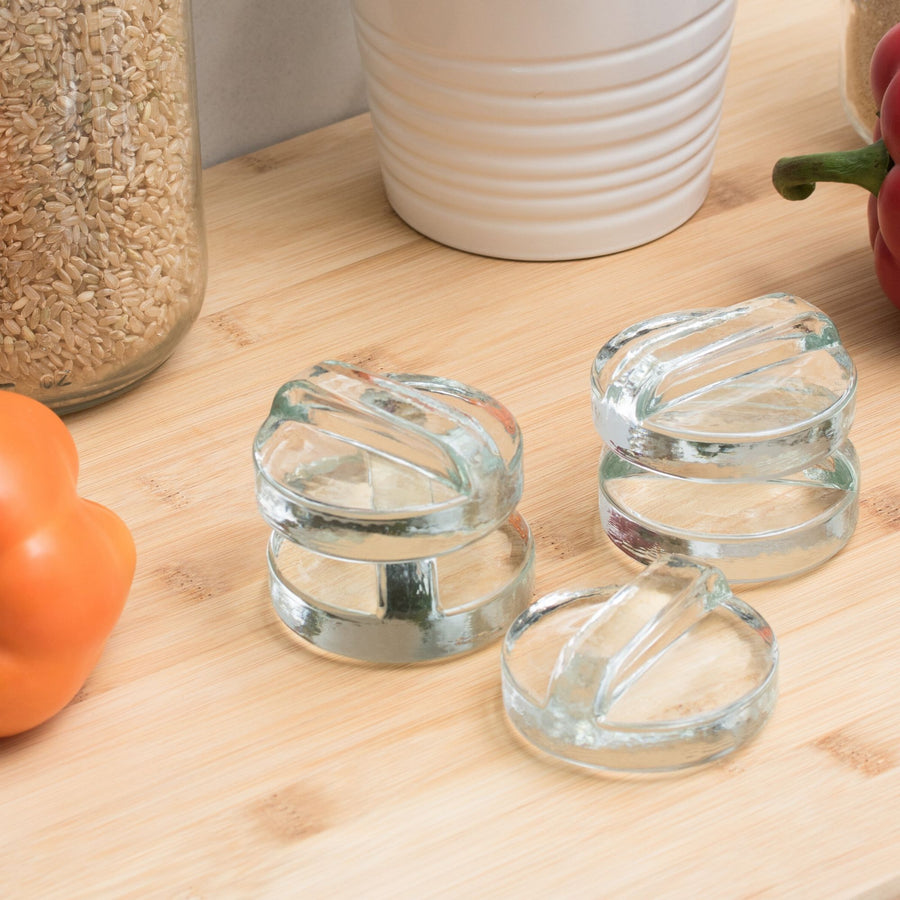 5-Pack - Easy to Grasp - Grab Them with Tongs - Glass Fermentation Weights with Handles for Wide Mouth Mason Jars